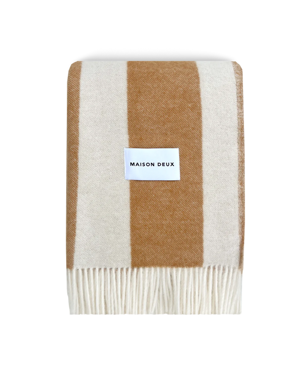 Rough Stripe Blanket Terra - Maison Deux