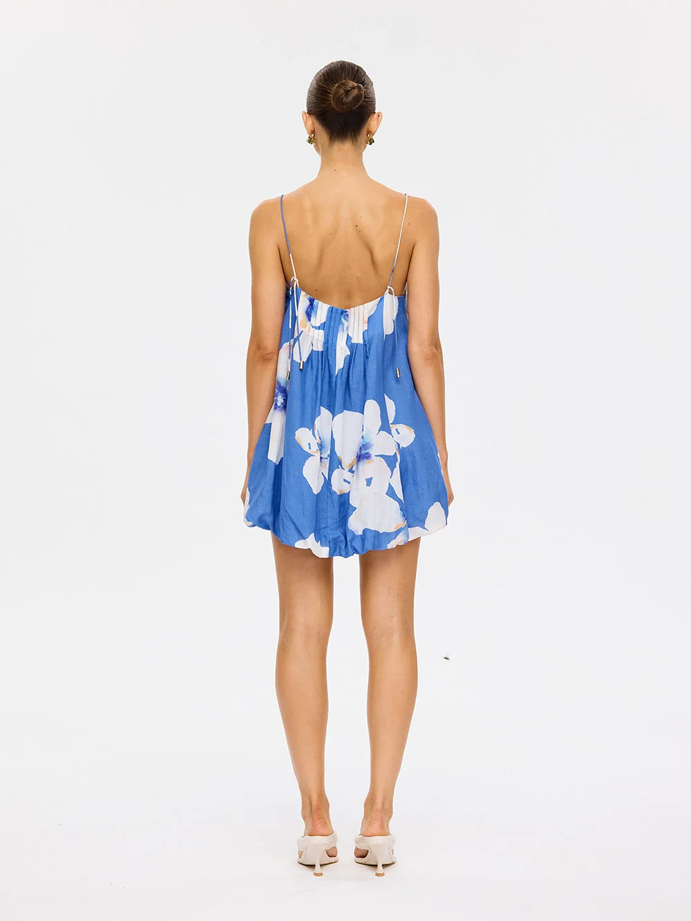 Rowena Bubble Mini Dress Blue