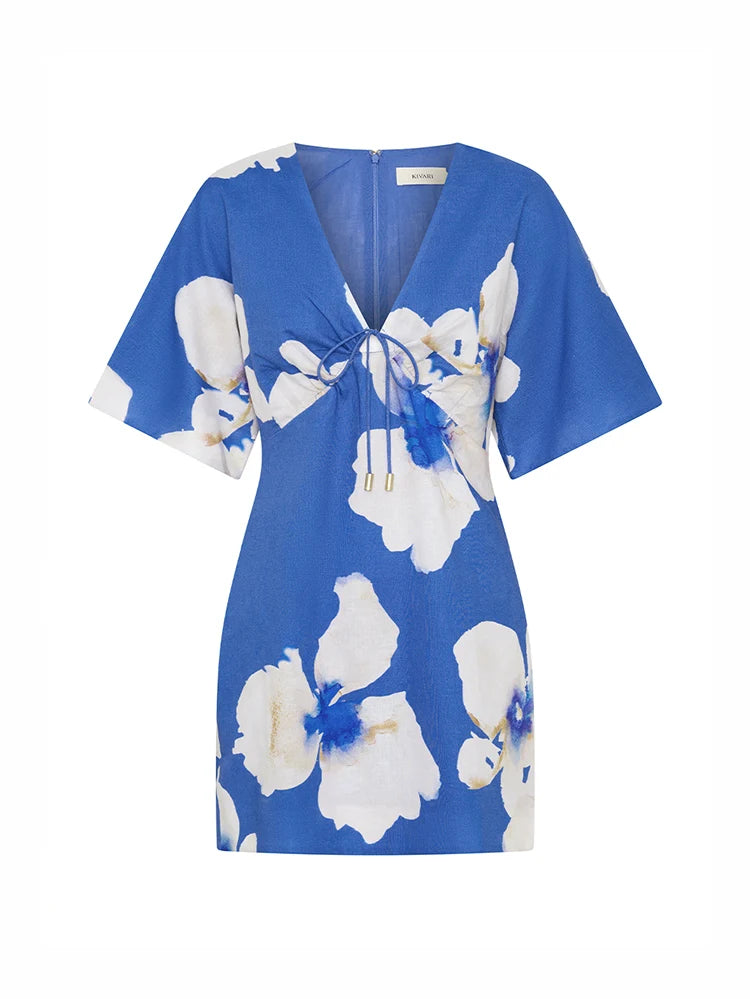 Rowena Mini Dress Blue