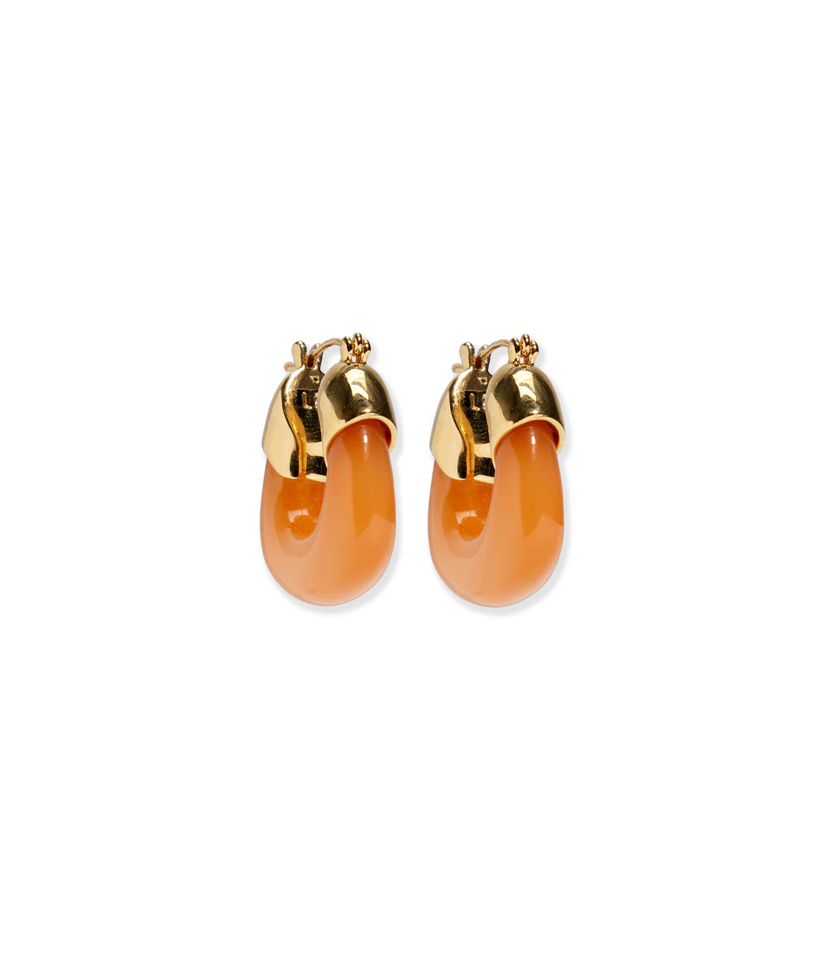 Mini Organic Hoops in Tangerine