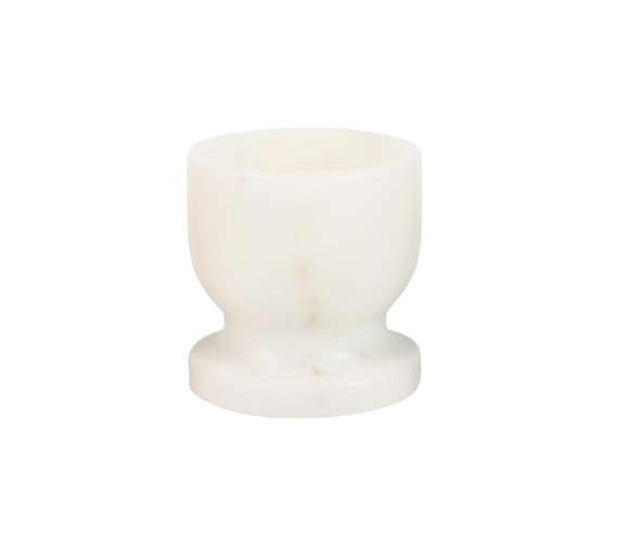 Egg Cup Marble White