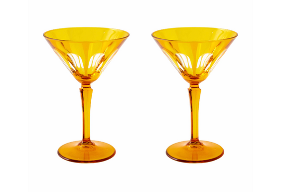 RIALTO GLASS MARTINI GINGER SET/2