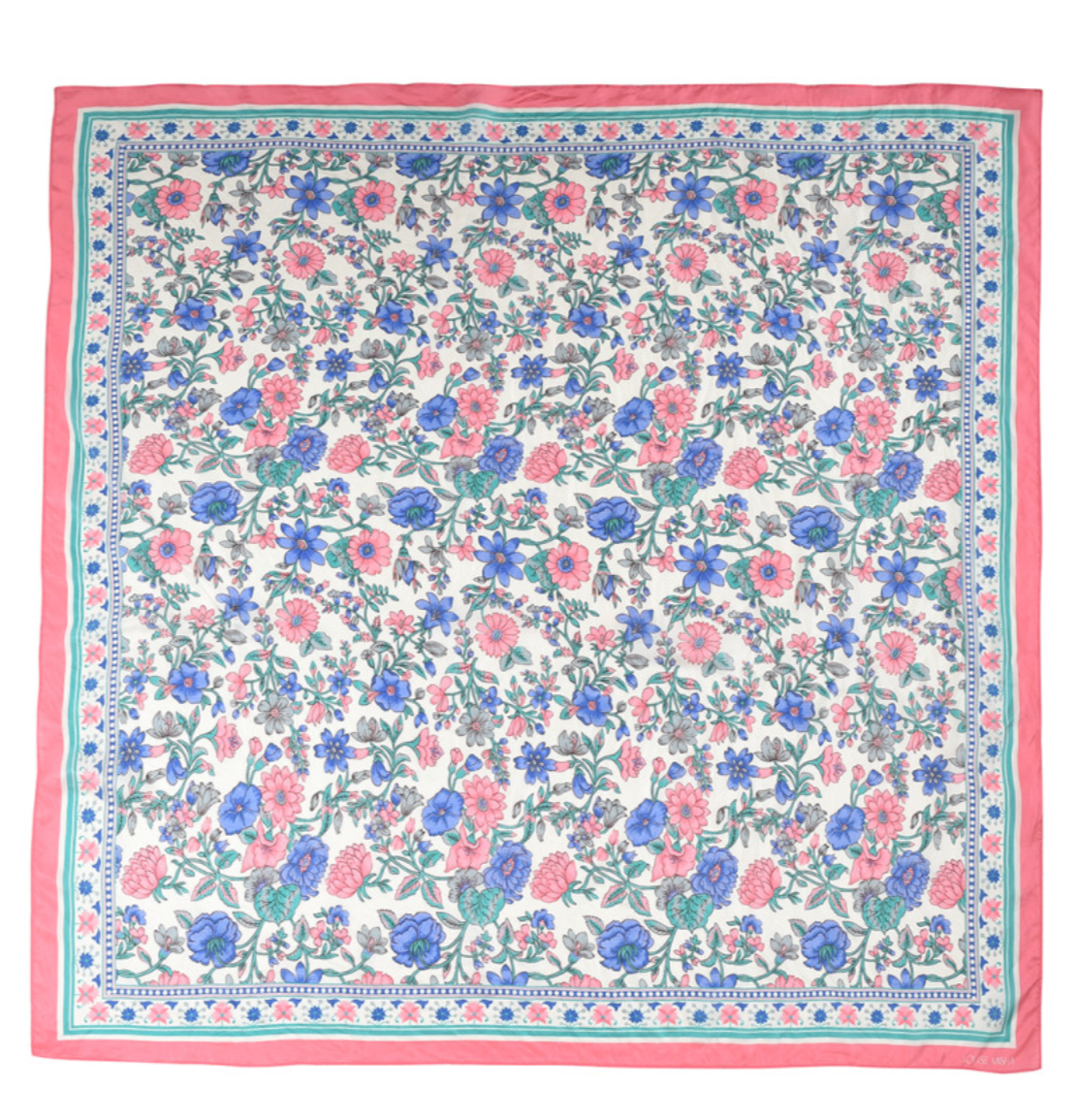Romy Woven Scarf Blue Summer Meadow - Louise Misha