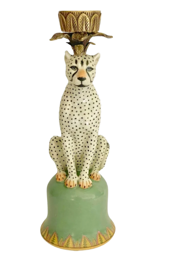 Jungla Candle Holder Snow Leopardo - Creatively Active Minds