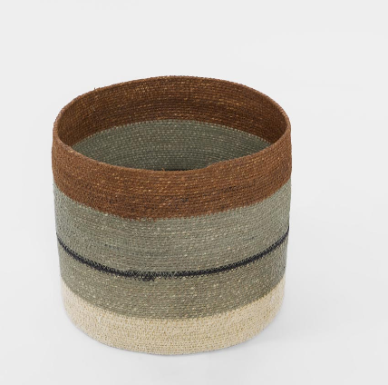 Sereda Woven Basket Green & Rust