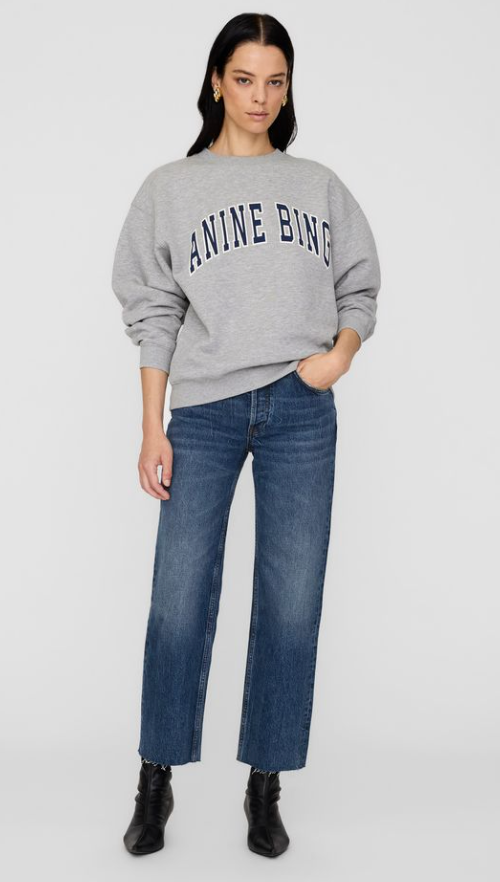 Spencer Sweatshirt Medium Heather Grey with Navy