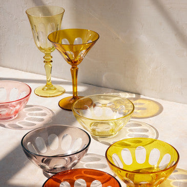 RIALTO GLASS WINE GINGER SET/2