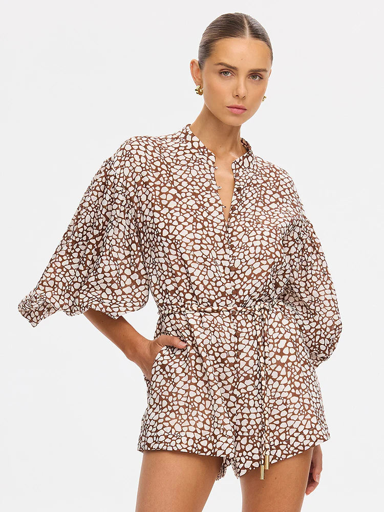 Solara Playsuit Brown