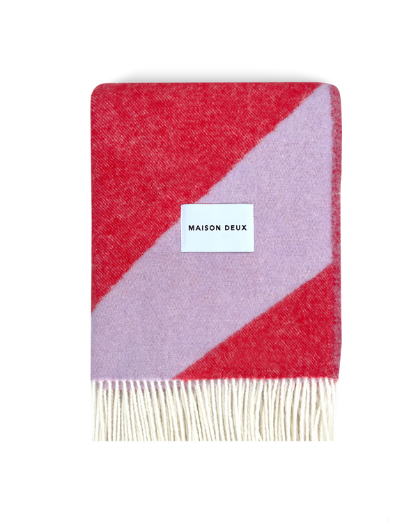 Swirl Blanket Lilac Scarlet - Maison Deux