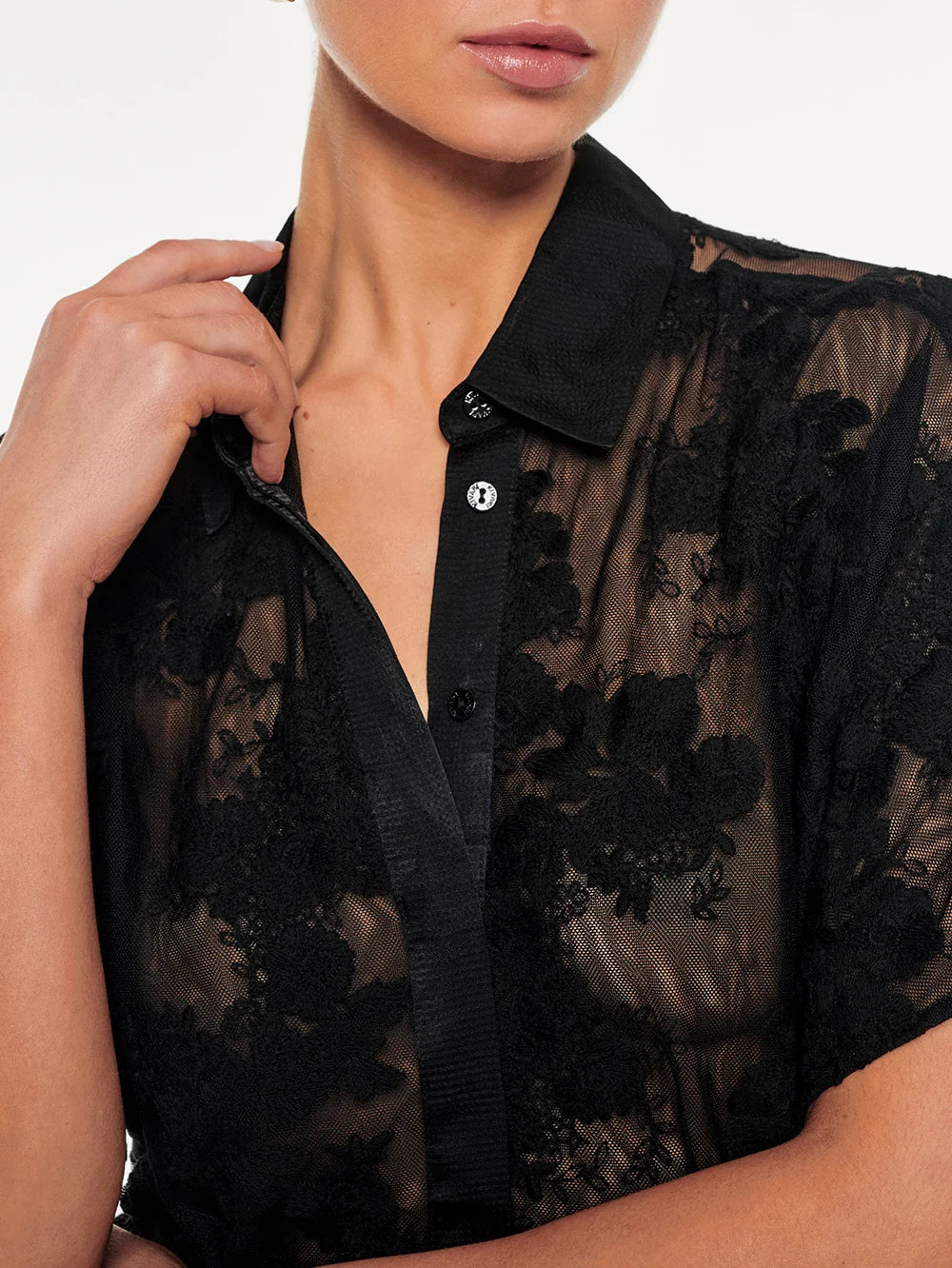 Jaxon Lace Shirt Black