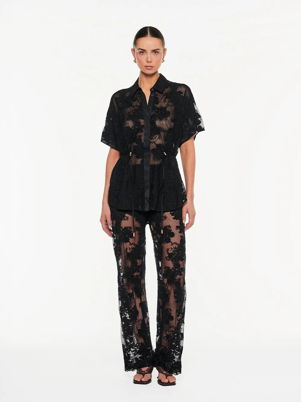 Jaxon Lace Shirt Black