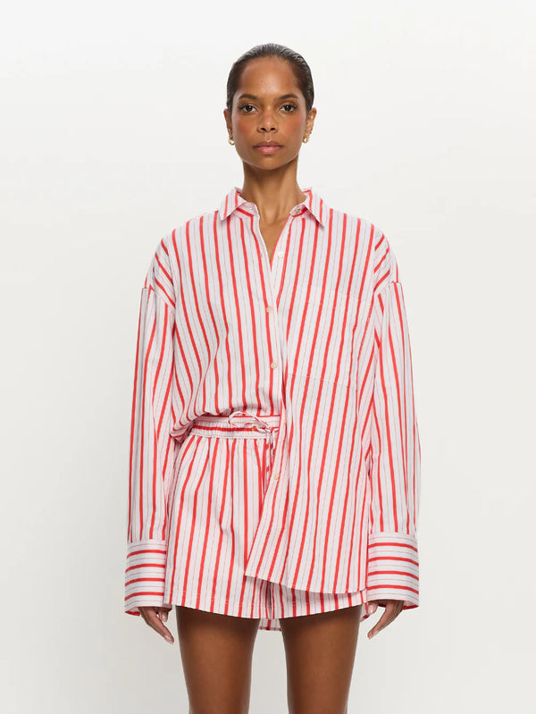Maddie Shirt Red Stripe - Kivari