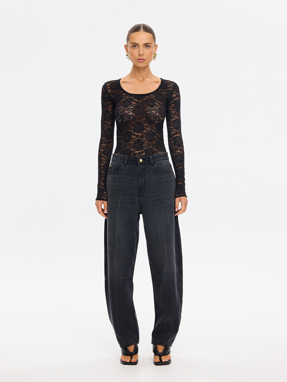 Bonnie Lace Bodysuit Black