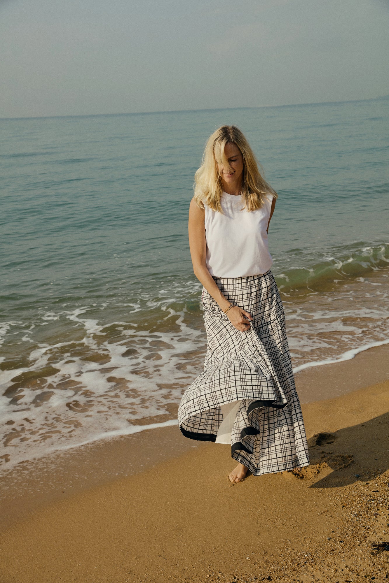 Greta Maxi Skirt Gingham
