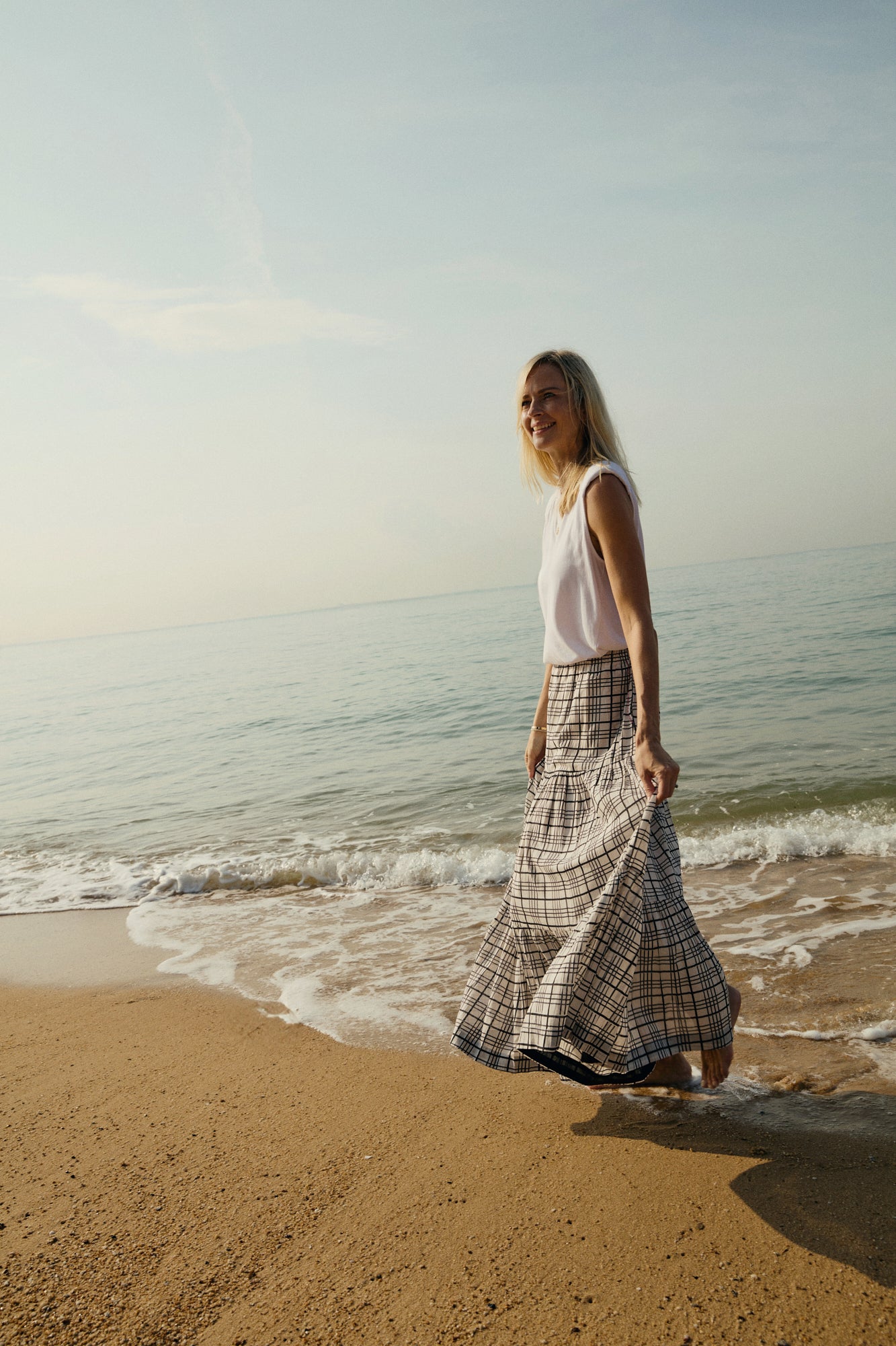 Greta Maxi Skirt Gingham