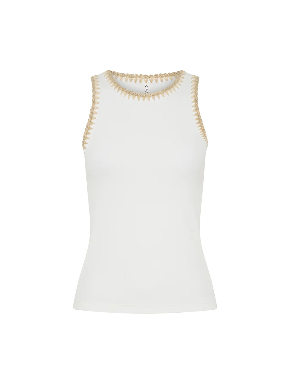 Tallulah Spliced Tank Ivory/Tan
