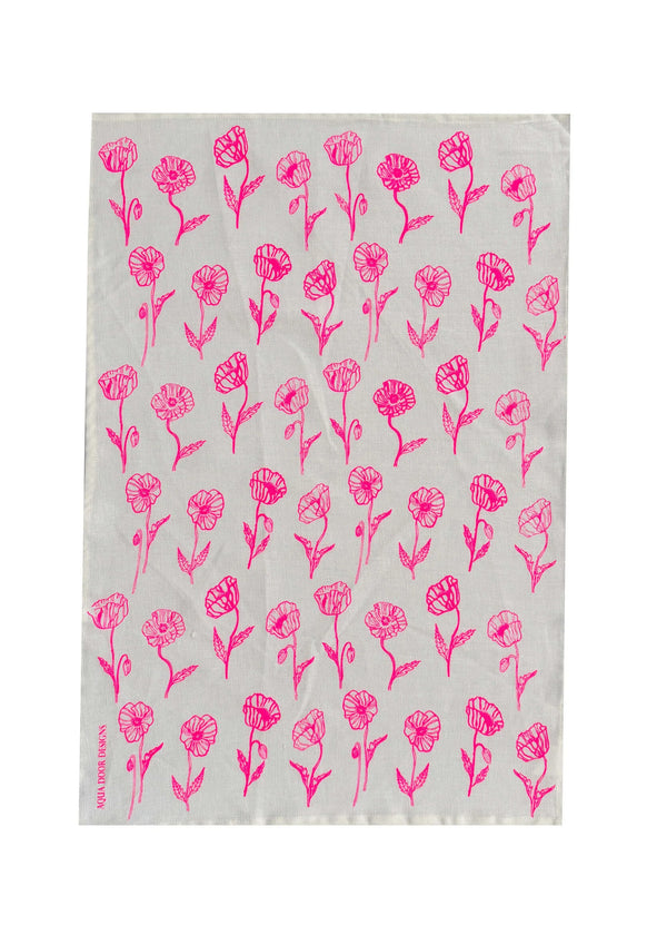 Tea Towel Poppies - Aquadoor
