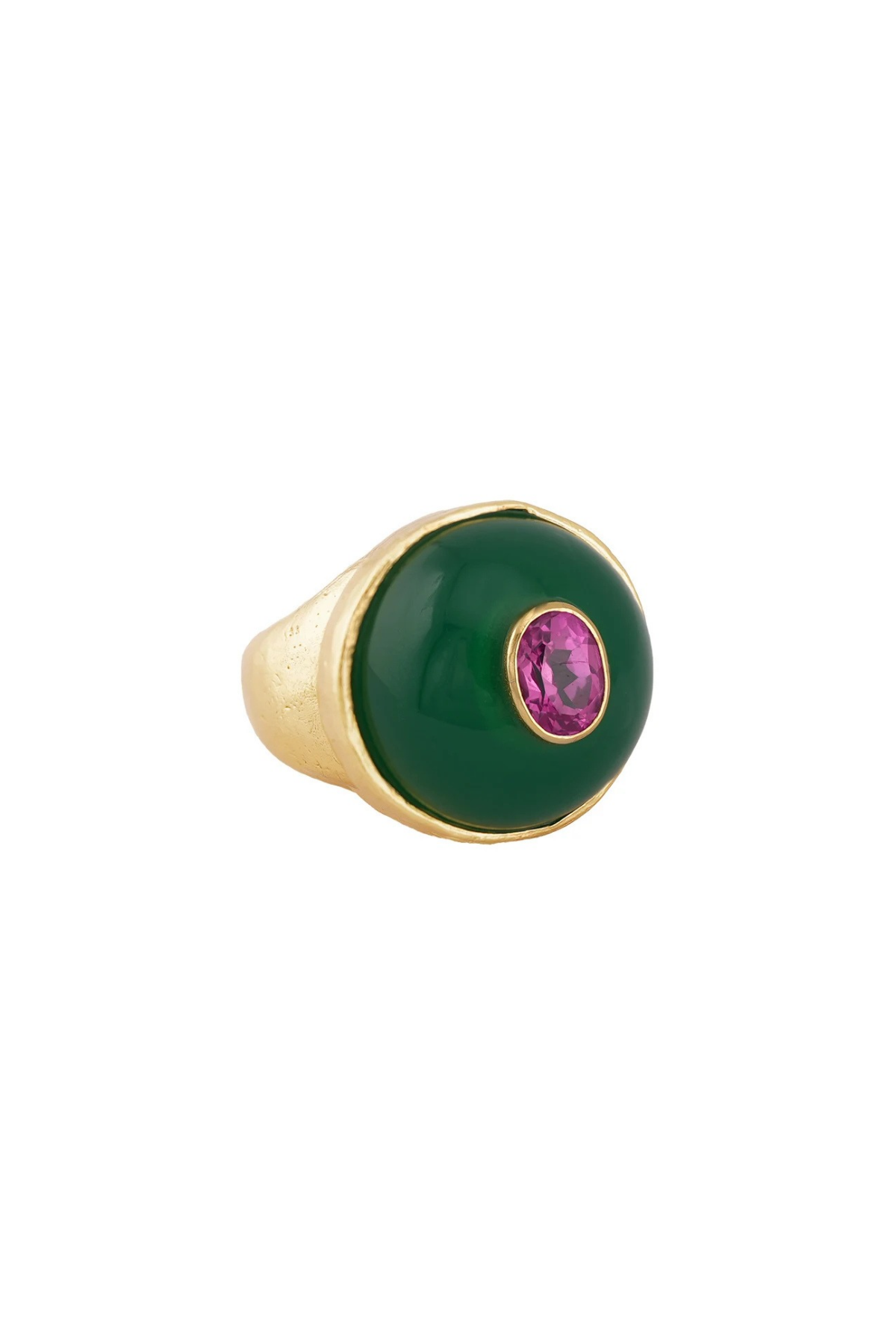 Kiskanu Ring with Ruby 18K Gold Plated