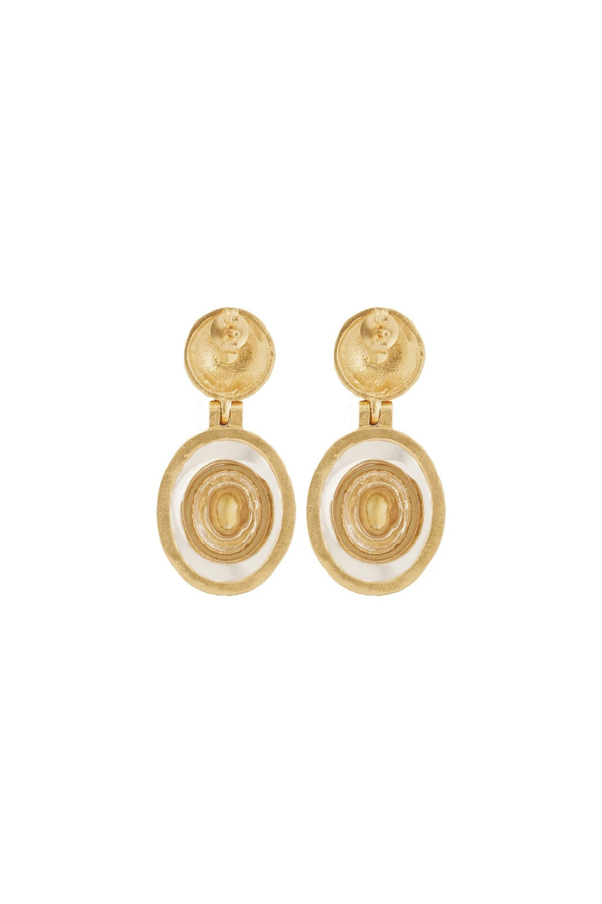 Utu Drop Earrings in Citrine 18K Gold Plated