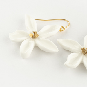 Jasmin Flower Pendant Earrings - Nach