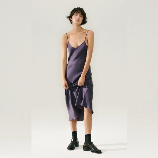 Silk Laundry Blackberry 90S Slip Dress