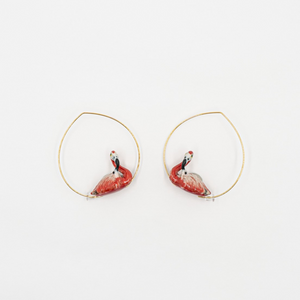 Flamingo with Baby Earrings - Nach