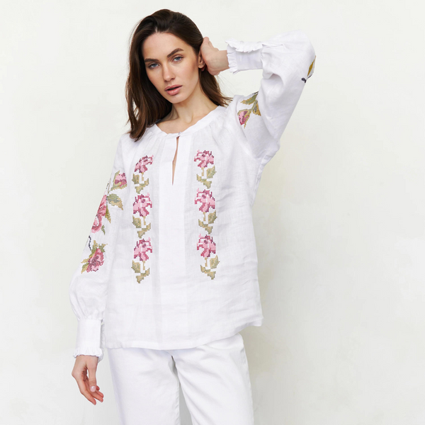Bella Rosa Embroidered Shirt - Bravo Collection