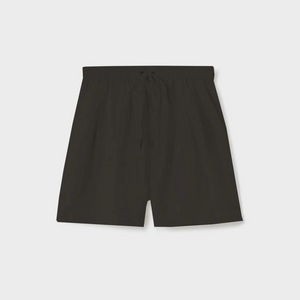 Silk Laundry Black Twill Slouch Shorts
