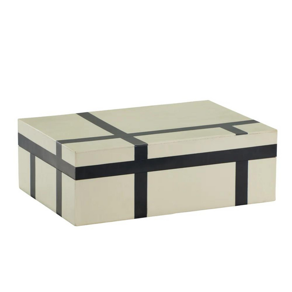 Black and White Decorative Resin Box