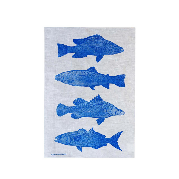 Tea Towel Fish Cobalt - Aquadoor