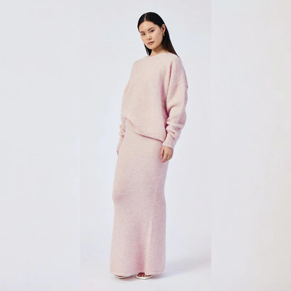 Suboo Light Pink Mollie Knit Maxi Skirt