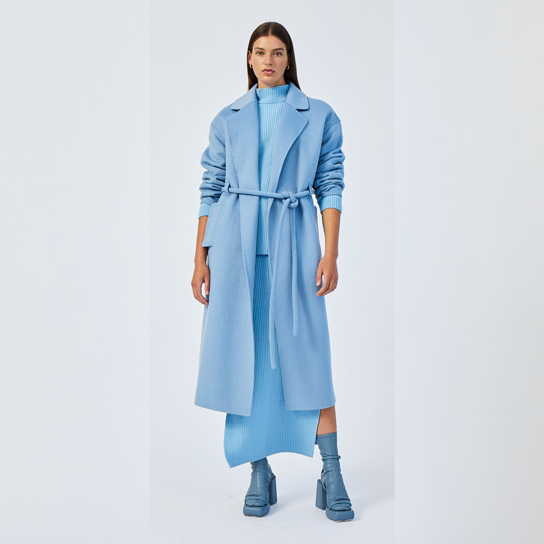 Suboo Light Blue Ella Oversized Coat