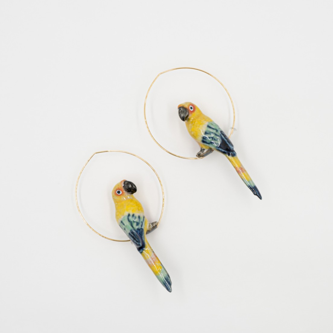 Sun Parrot Earrings