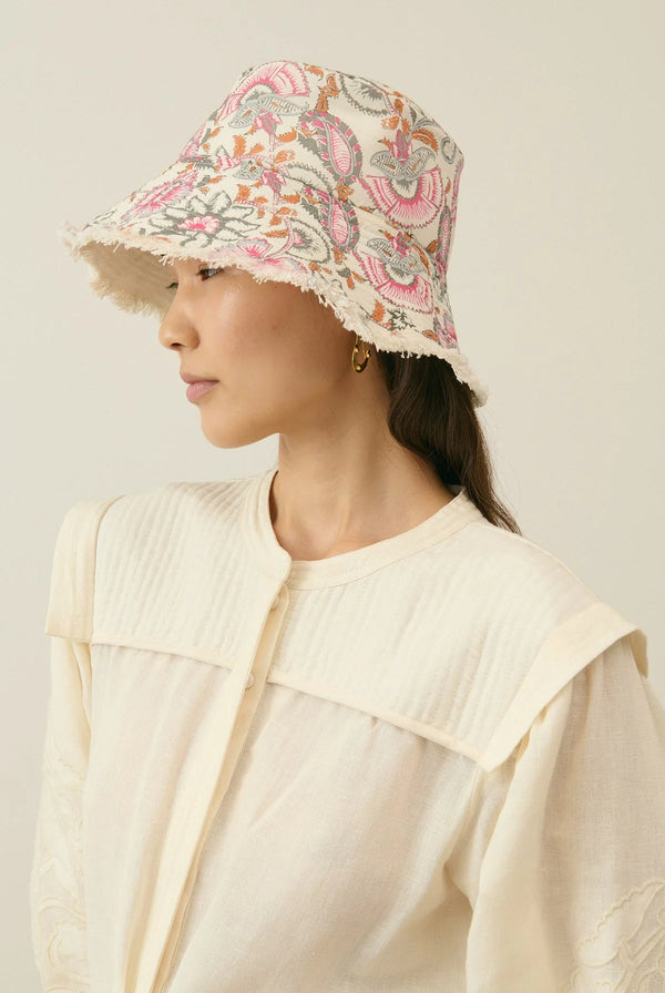 Sun Hat Lajik Cream Dolce Flowers - Louise Misha