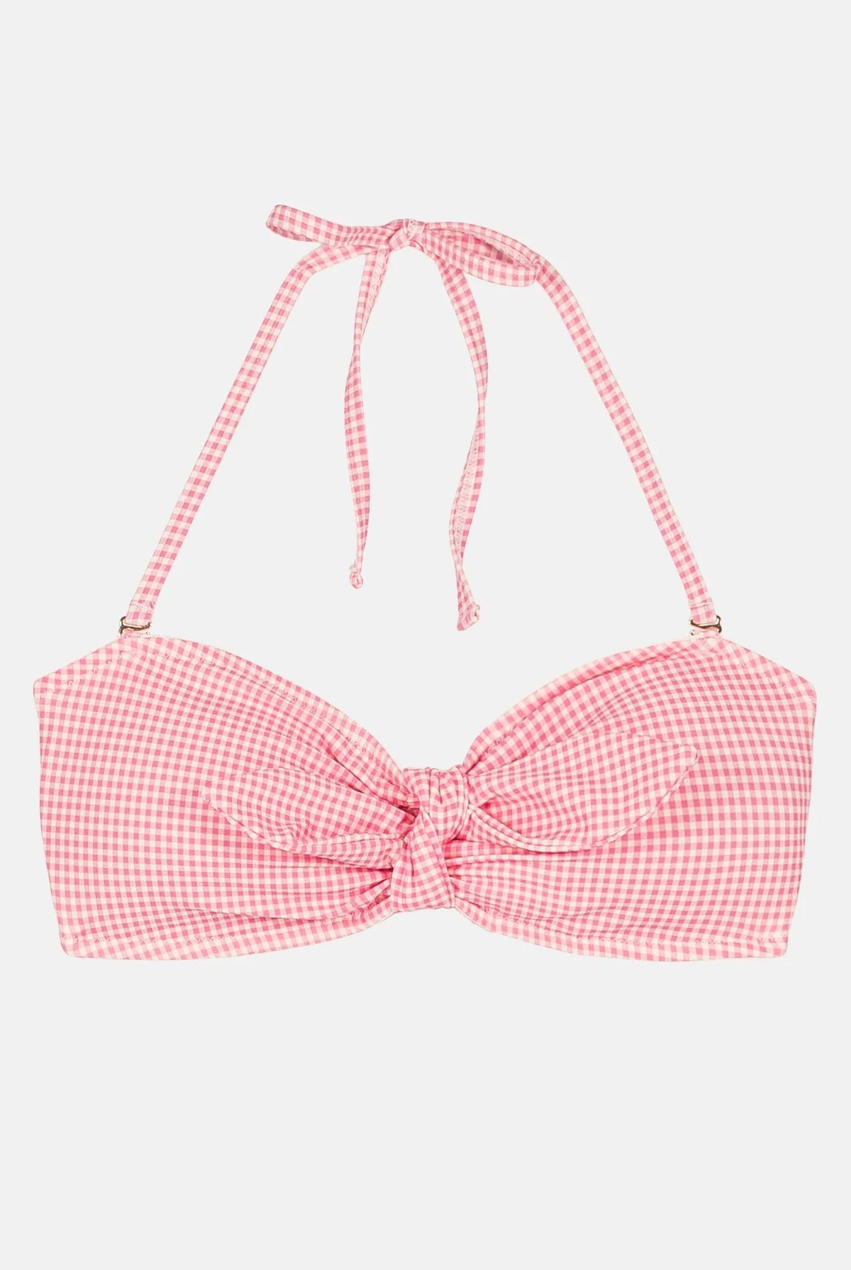 Bikini Top Walnut Pink Fragola Vichy - Louise Misha