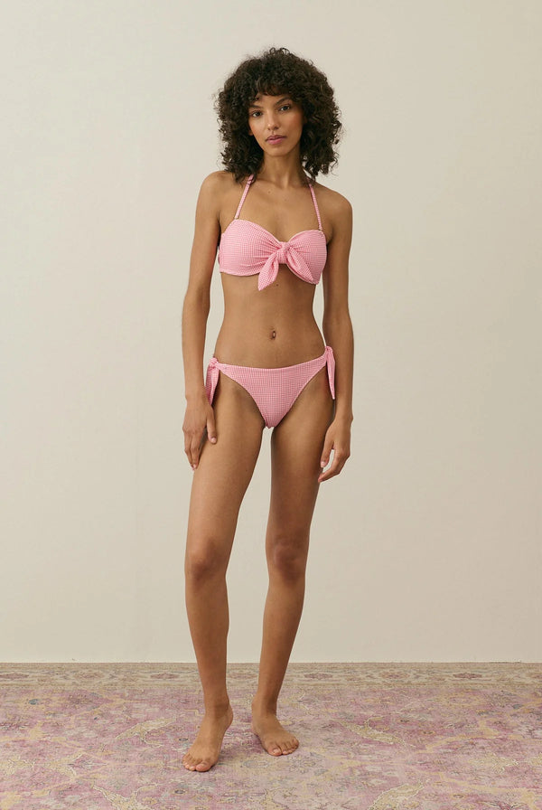 Bikini Bottom Yelly Pink Fragola Vichy - Louise Misha