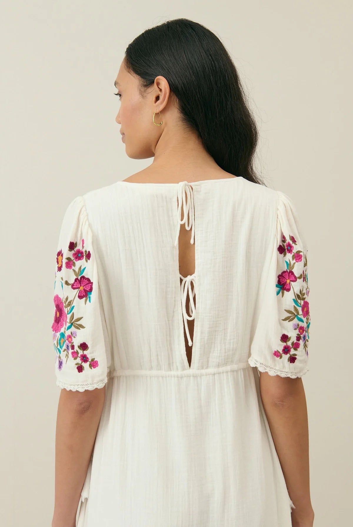 Balina Dress Double Gauze Cream - Louise Misha