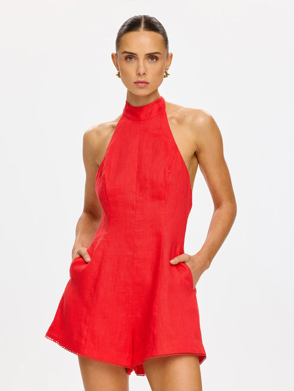 Maxine Playsuit Red