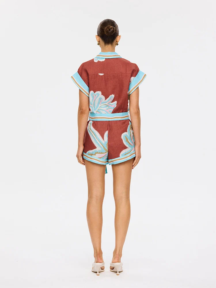 Enzo Playsuit Maroon