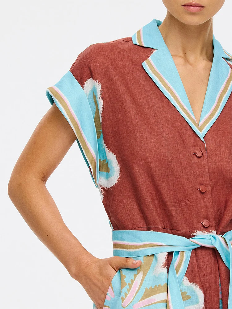 Enzo Playsuit Maroon