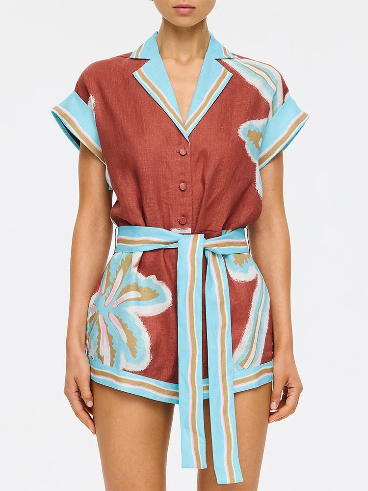 Enzo Playsuit Maroon