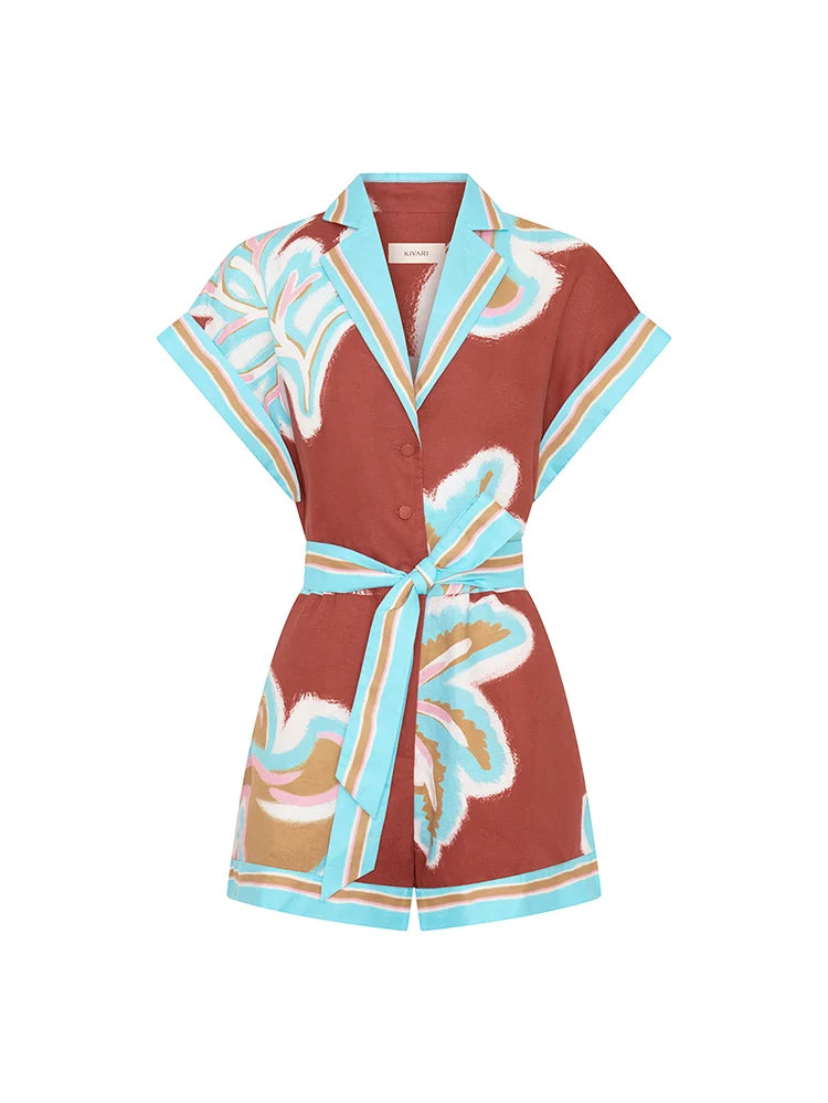 Enzo Playsuit Maroon