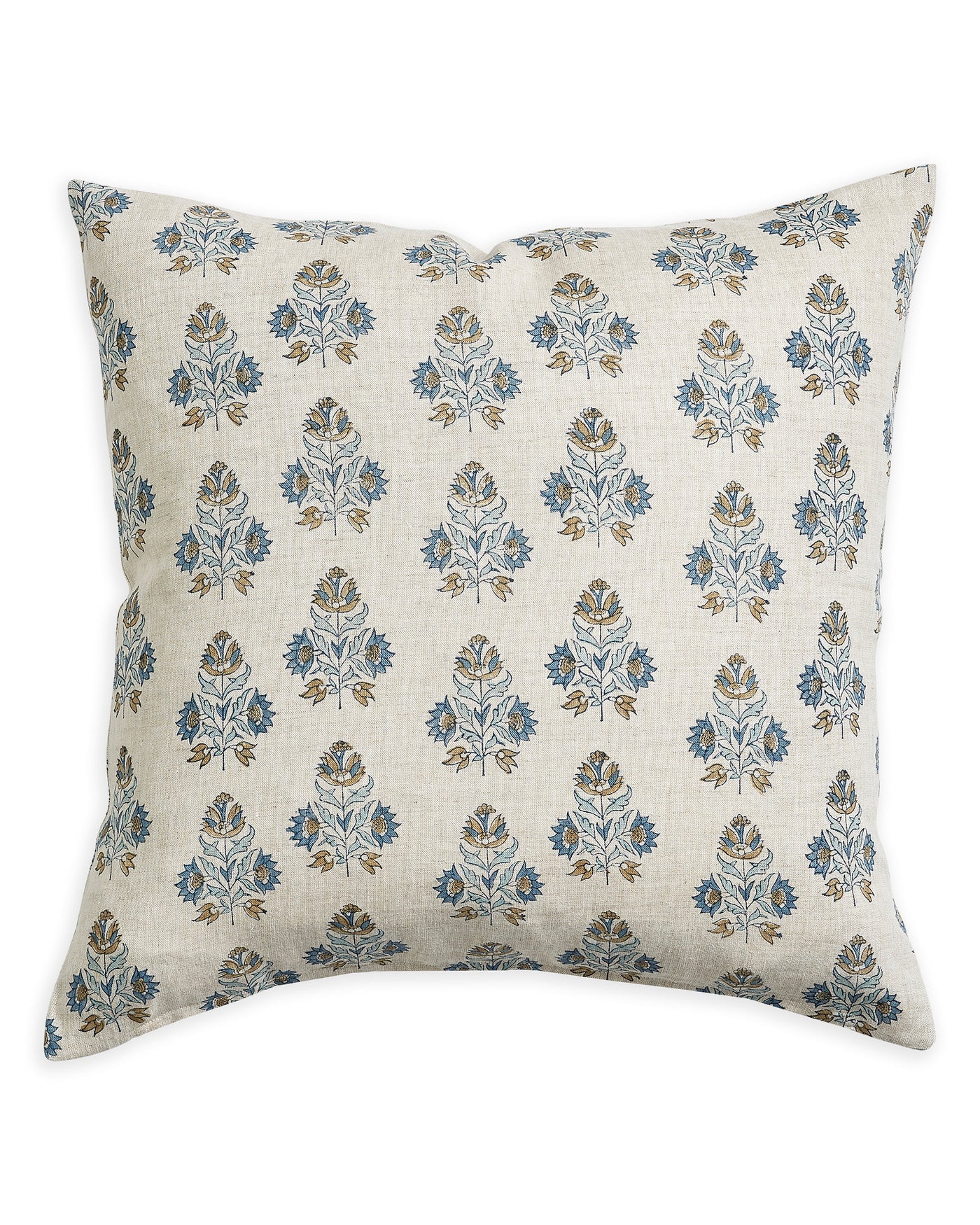 Ankara Fresh Azure Linen Cushion 55x55cm