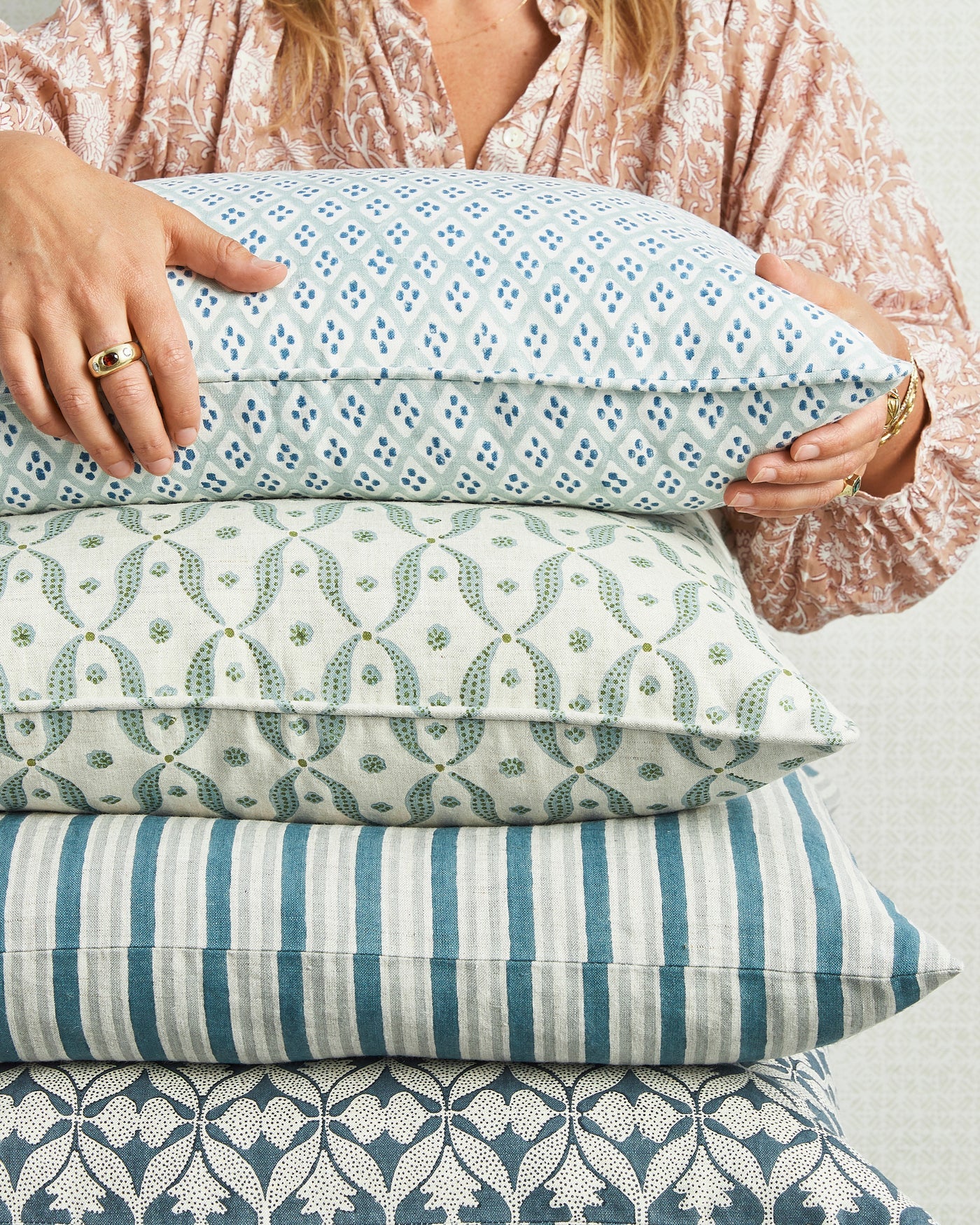 Orvietto Tahoe Linen Cushion 35x55cm