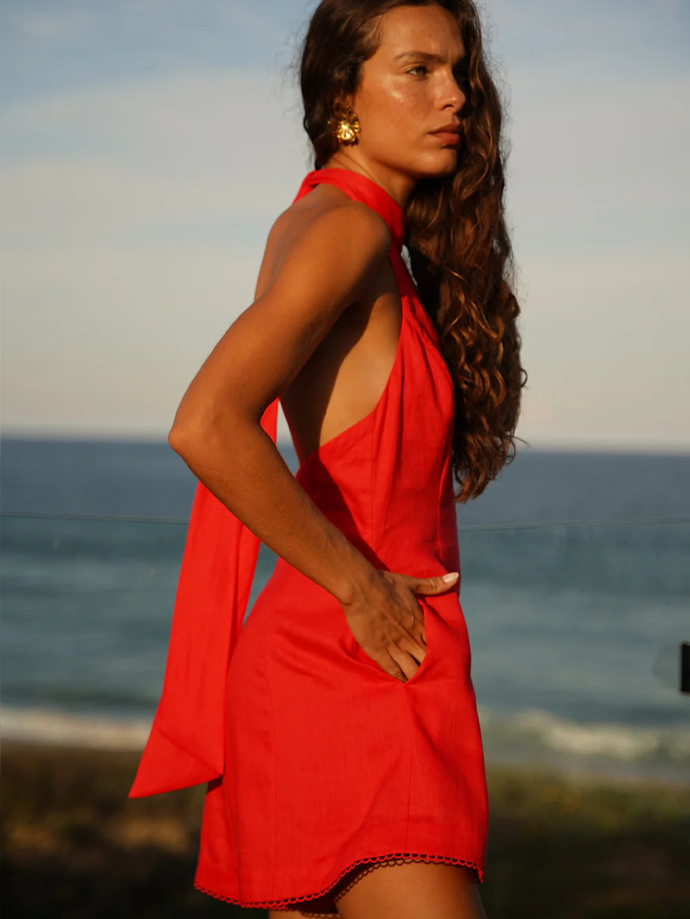 Maxine Playsuit Red