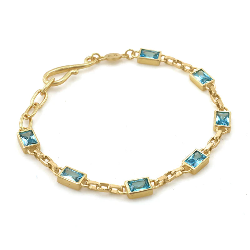 Argus Bracelet with Aquamarine Zircon