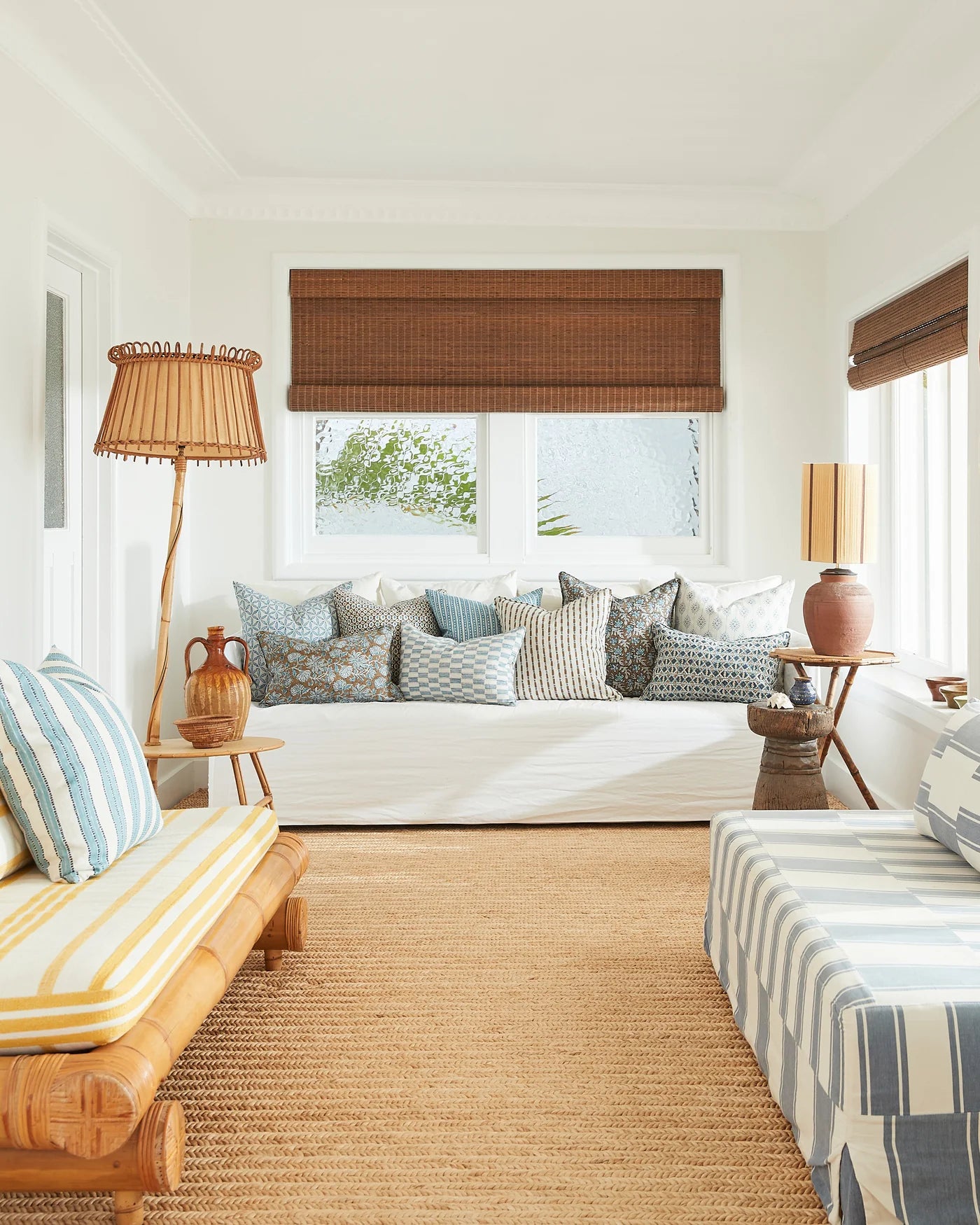 Bombay Azure Linen Cushion 55x55cm