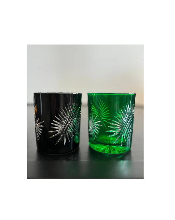 Crystal Palm Hand Crafted Cut 320ml Glass/Votive
