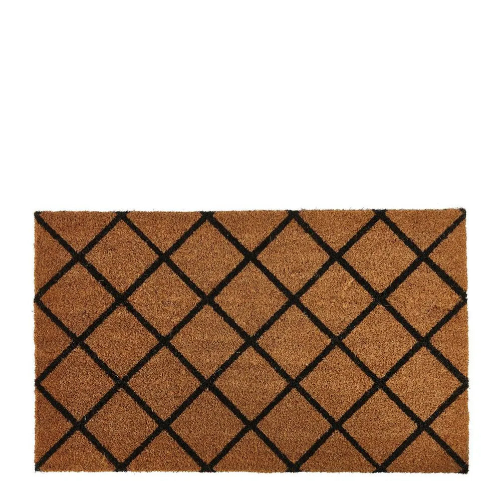 Trellis Coir Doormat with Vinyl Backing