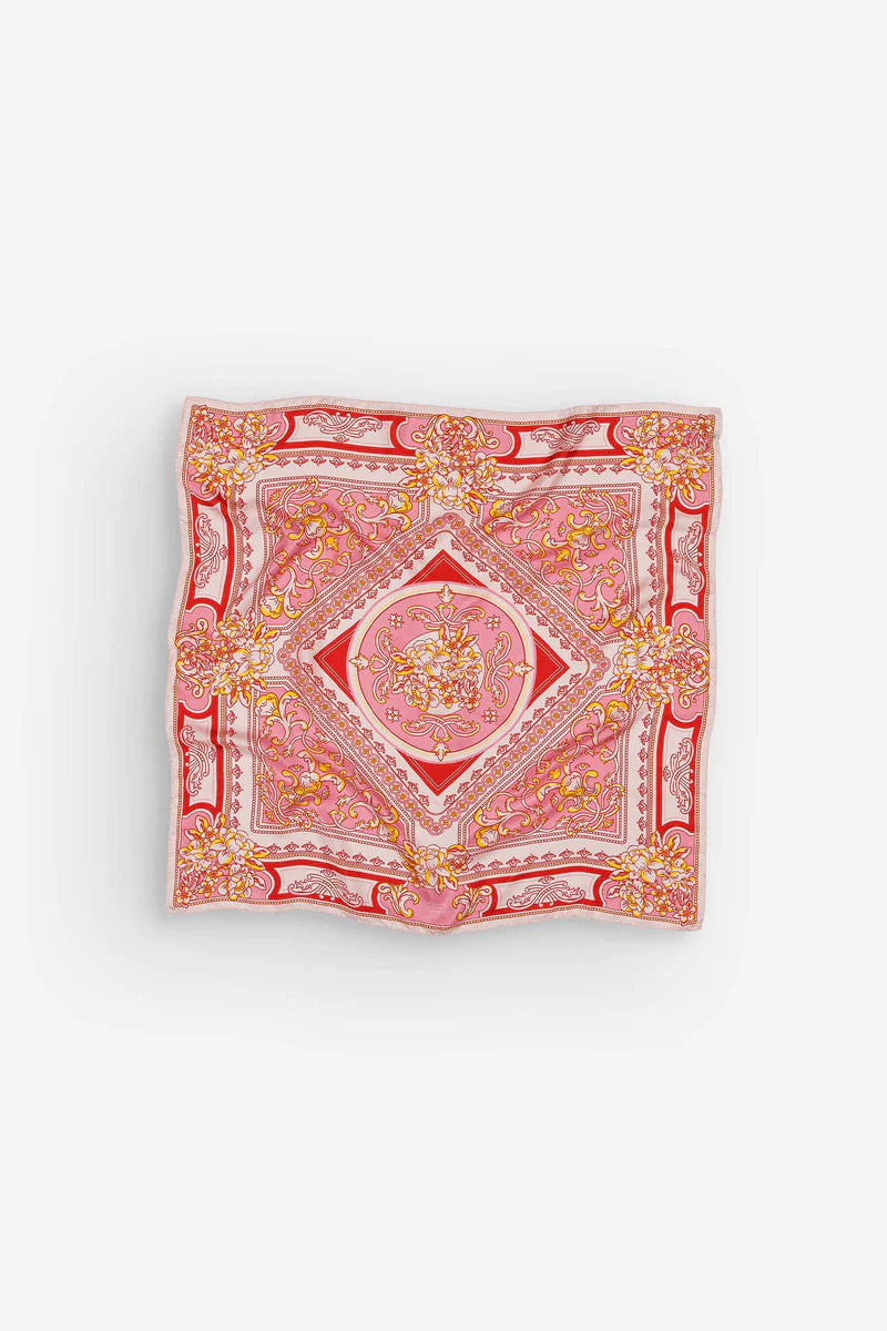 Scarf Mosaic Rosy Silk